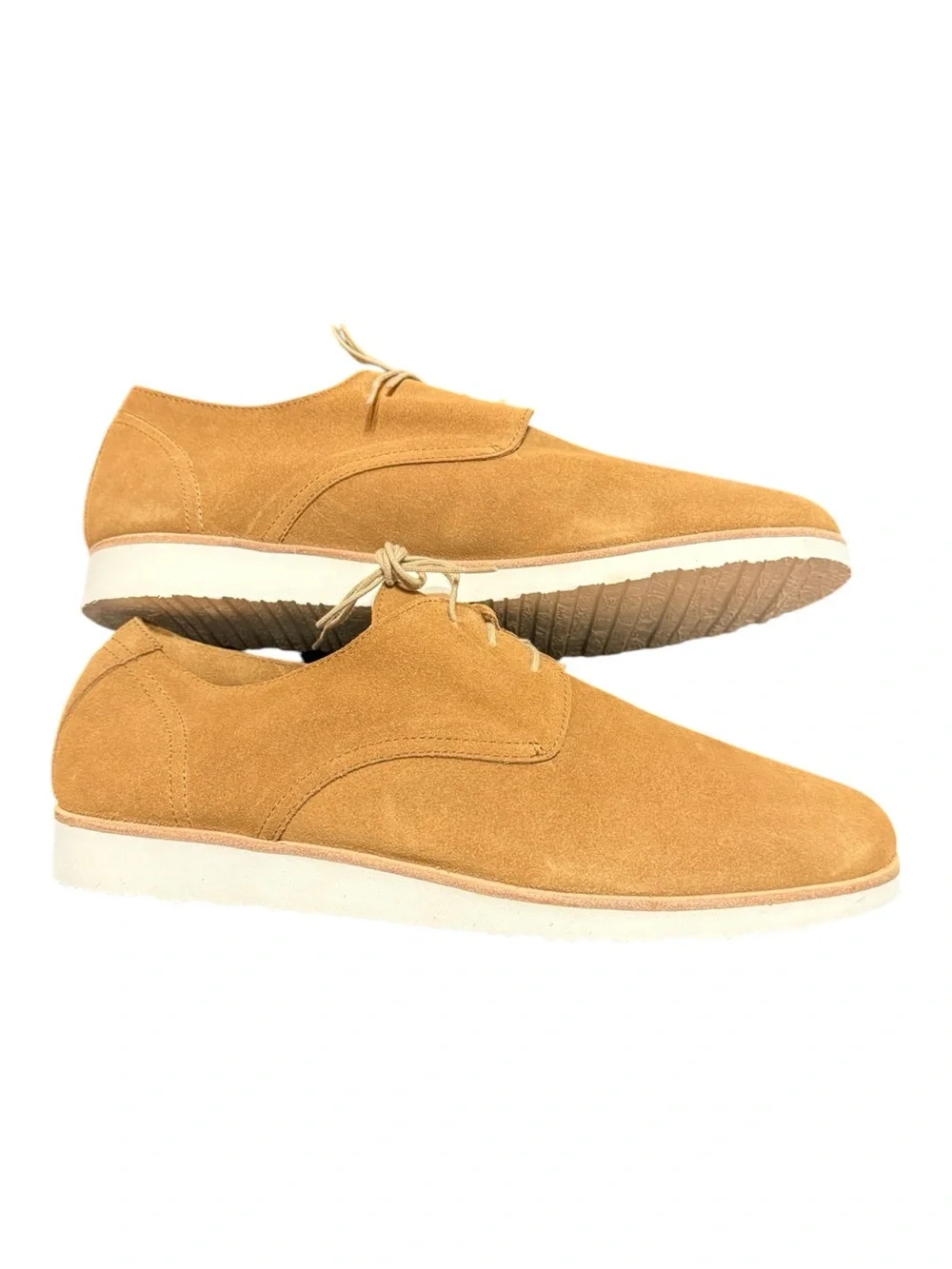 Nisolo Men’s Lightweight Flex Derby Shoes – Tan – Size 9.5 – New in Box